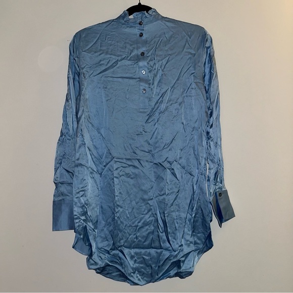 Zara Women’s Silk Blouse Long Sleeve Size Small NEW - Picture 3 of 3